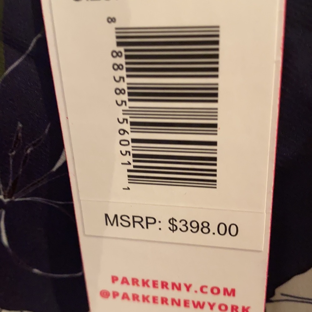 NWT PARKER FLORAL COLD-SHOULDER MINI RUFFLE DRESS - Picture 13 of 13